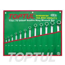 SIZE(mm) 12PCS. -POUCH BAG(GREEN) -75 ํ Offset Double Ring Wrench Set