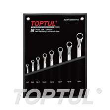 SIZE(mm) 8PCS -POUCH BAG(BLACK) -45 ํ Offset Double Ring Wrench Set