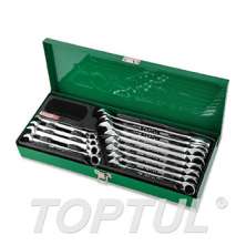 SIZE(mm) 12PCS -METAL BOX -Pro-Series Reversible Ratchet Combination Wrench Set