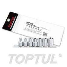 SIZE(E) 7PCS -1/2" DR. Star Socket Rail Set 0