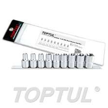 SIZE(E) 9PCS -1/2" DR. Star Socket Rail Set