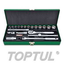 SIZE(mm) 20PCS -3/8" DR. 6PT&12PT Socket Set (METRIC)