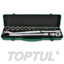 SIZE(mm) 18PCS -1/2" DR. 6PT Flank Socket Set