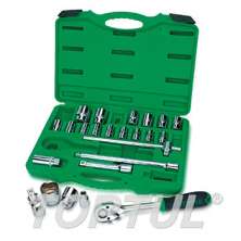 SIZE(mm) 24PCS -Professional Grade 1/2" DR. 6PT&12PT Flank Socket Set