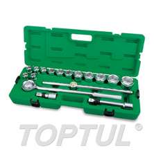 SIZE(mm) 17PCS -Professional Grade 3/4" DR. 6PT&12PT Flank Socket Set 0