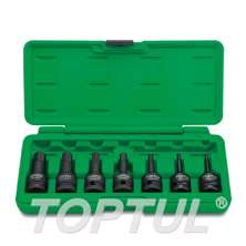 SIZE(mm) 7PCS -1/2" DR. Hex Bit Impact Socket Set