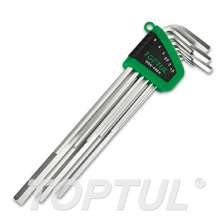 SIZE(mm) 9PCS -Extra Long Type Hex Key Wrench Set