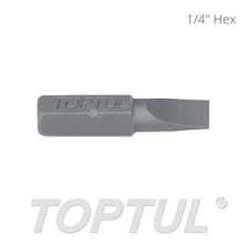 1/4" Hex Shank Slotted Insert Bits 0