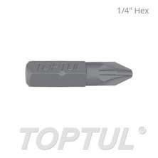 1/4" Hex Shank Pozi Insert Bits 0