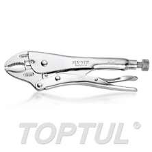 Curved Jaw Locking Pliers with Wire Cutters 10" 0