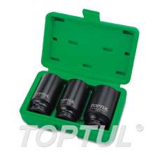 3PCS 1/2" DR. Hub Nut Deep Impact Socket Set