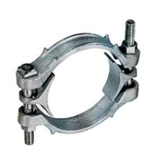 7/8 to 1 9/64 in. Size Range Zinc Plated Ductile Iron Double Bolt Hose Clamp 0